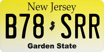 NJ license plate B78SRR