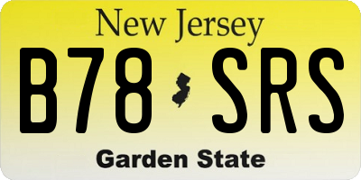 NJ license plate B78SRS