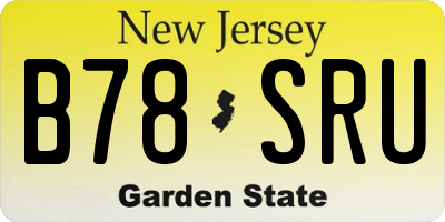 NJ license plate B78SRU