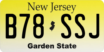 NJ license plate B78SSJ