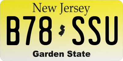 NJ license plate B78SSU