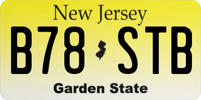 NJ license plate B78STB