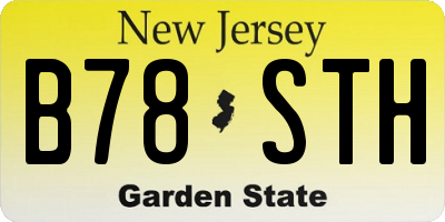 NJ license plate B78STH