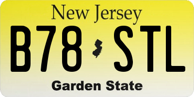 NJ license plate B78STL