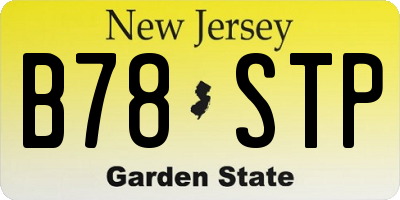 NJ license plate B78STP