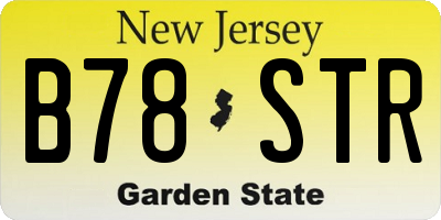 NJ license plate B78STR