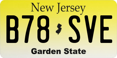 NJ license plate B78SVE