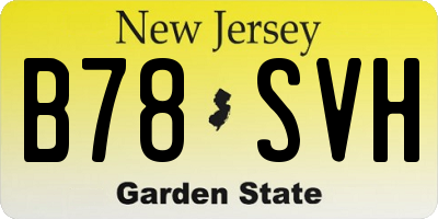 NJ license plate B78SVH
