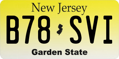NJ license plate B78SVI