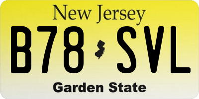 NJ license plate B78SVL