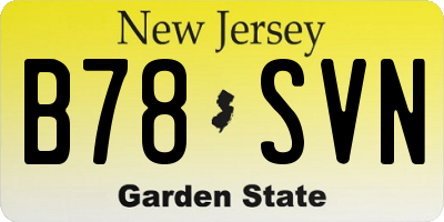 NJ license plate B78SVN