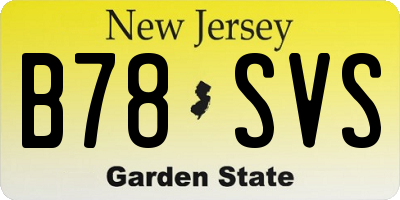 NJ license plate B78SVS