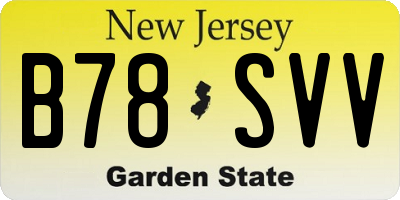 NJ license plate B78SVV