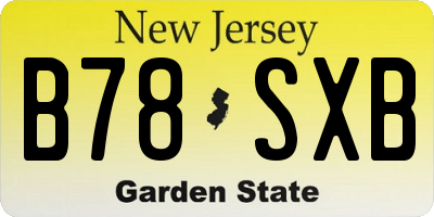 NJ license plate B78SXB