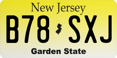 NJ license plate B78SXJ