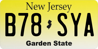 NJ license plate B78SYA