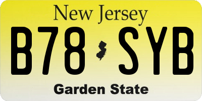 NJ license plate B78SYB
