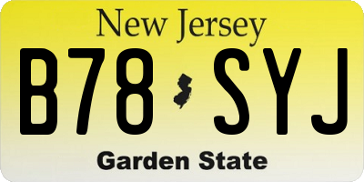 NJ license plate B78SYJ