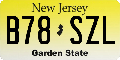 NJ license plate B78SZL