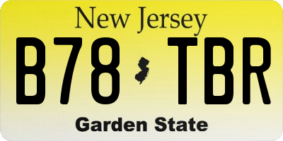 NJ license plate B78TBR