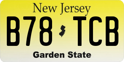 NJ license plate B78TCB
