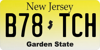 NJ license plate B78TCH