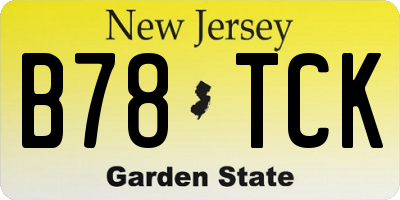NJ license plate B78TCK