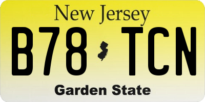 NJ license plate B78TCN