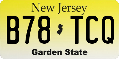 NJ license plate B78TCQ