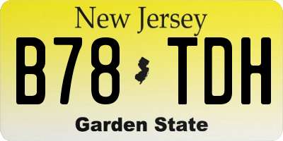 NJ license plate B78TDH