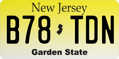 NJ license plate B78TDN