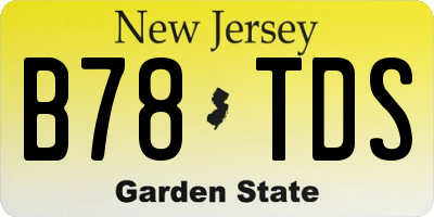 NJ license plate B78TDS