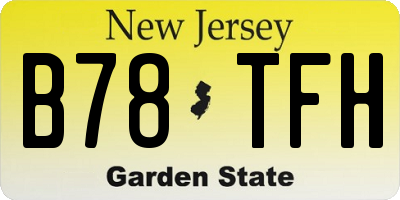 NJ license plate B78TFH
