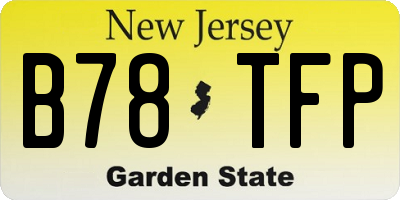 NJ license plate B78TFP