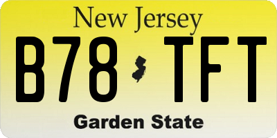 NJ license plate B78TFT