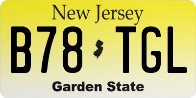 NJ license plate B78TGL