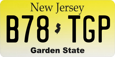 NJ license plate B78TGP