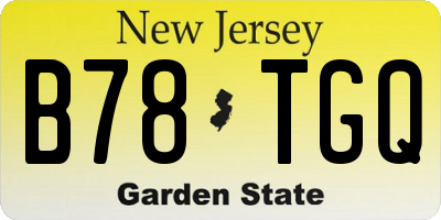 NJ license plate B78TGQ