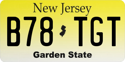NJ license plate B78TGT