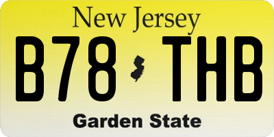 NJ license plate B78THB