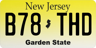 NJ license plate B78THD