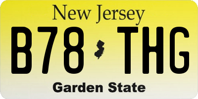 NJ license plate B78THG