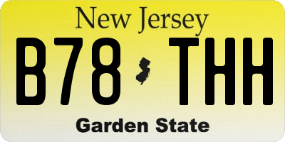 NJ license plate B78THH
