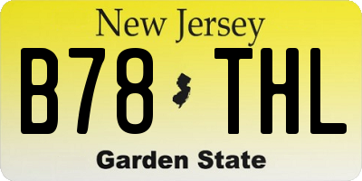NJ license plate B78THL