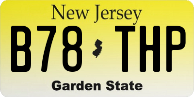 NJ license plate B78THP