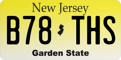 NJ license plate B78THS