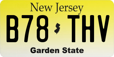 NJ license plate B78THV