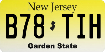 NJ license plate B78TIH