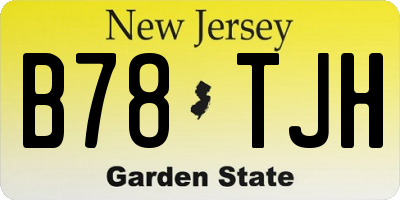 NJ license plate B78TJH