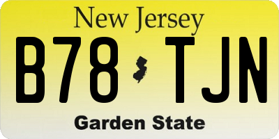 NJ license plate B78TJN